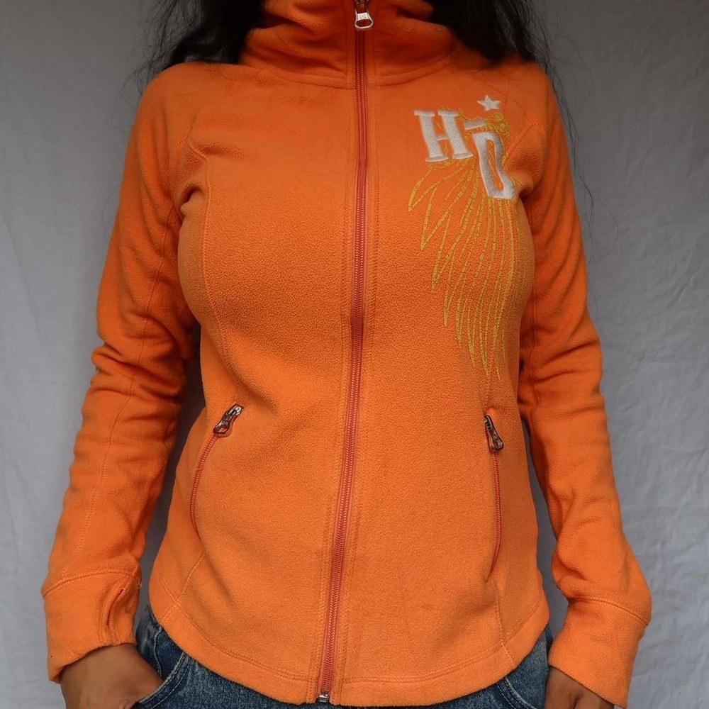 Orange Harley Davidson Zip-U Jacket